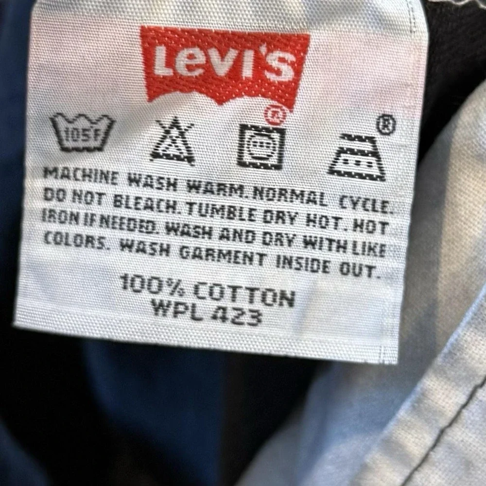 Vintage Levis Original 501 Jeans Men's 38x30.5 Black Denim Button Fly Y2K VTG